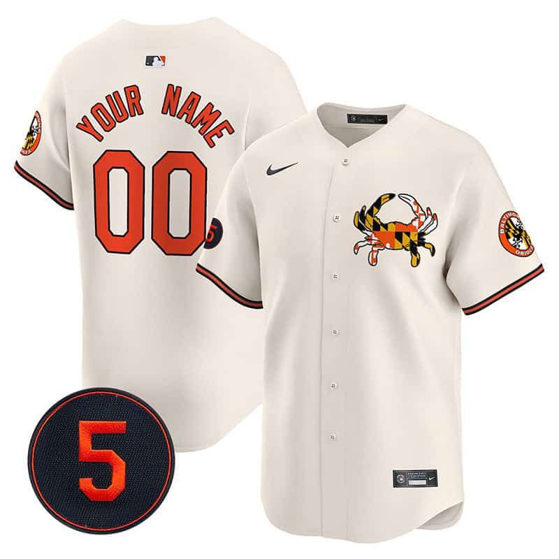 Men Baltimore Orioles Cream 2024 Nike Robinson Patch Vapor Premier Limited Custom MLB Jersey